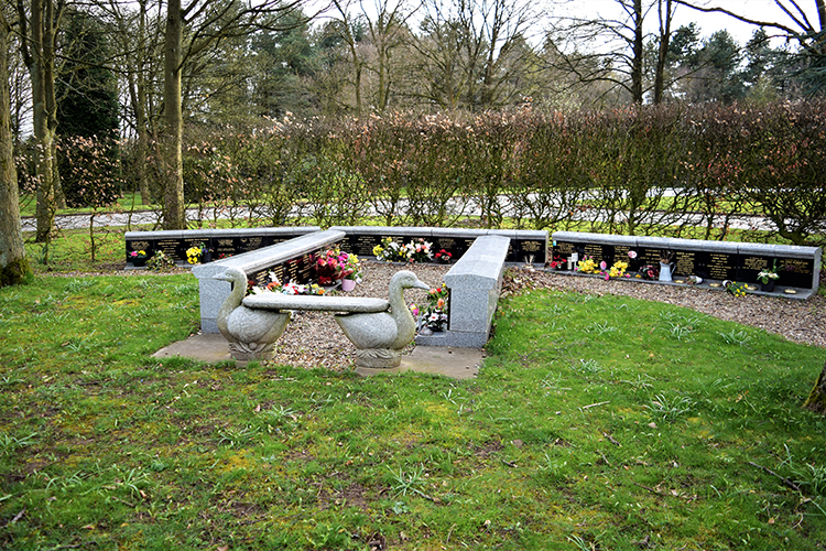 A memorial garden